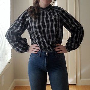 Babydoll Plaid Top